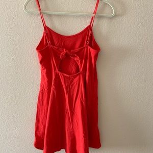 Red mini dress